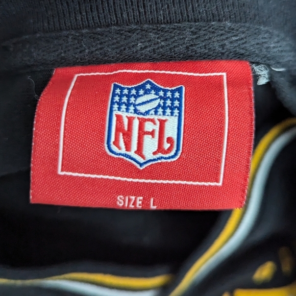 Y2K Pittsburgh Steelers NFL long sleeve embroidered long sleeve Tshirt mens L - Picture 5 of 5